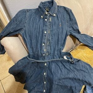 Girls Size 6 Ralph Lauren Denim Dress Worn Once!